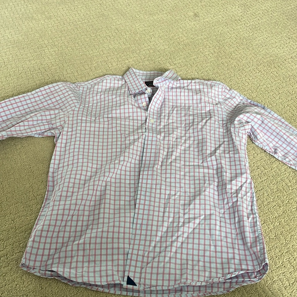 mens Untuckit plaid dress shirt
